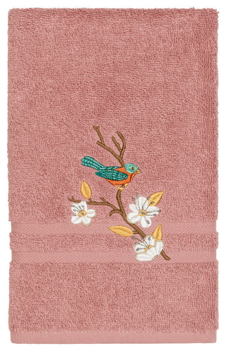 Linum Home Textiles Spring Time Embellished, Tea Rose, Hand Towel, 2-Piece Set