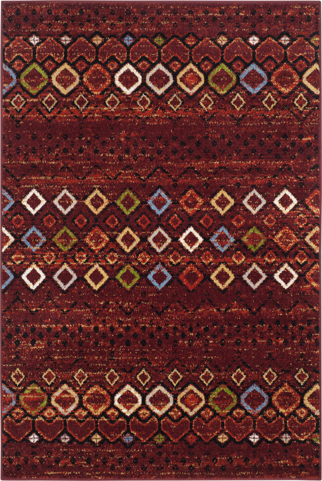 Safavieh Amsterdam Ams108D Rug, Terracotta/Multi, 6'7"x6'7" Square