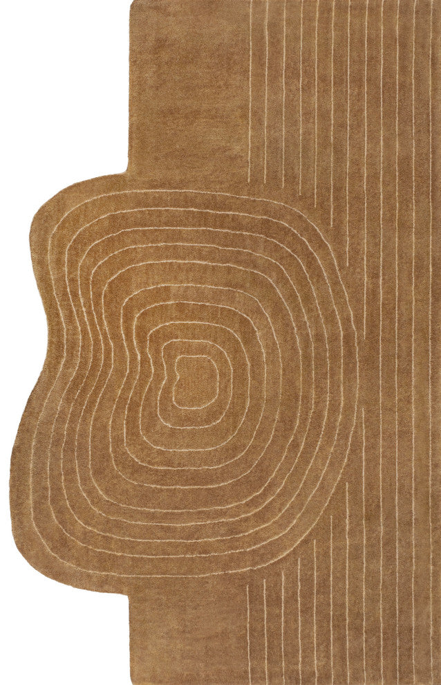 Bohemian Abstract Striped Handwoven Wool Rug