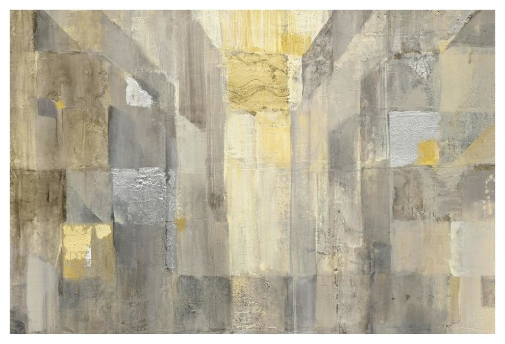 "The Gold Square Crop" Digital Paper Print by Albena Hristova, 50"x34"