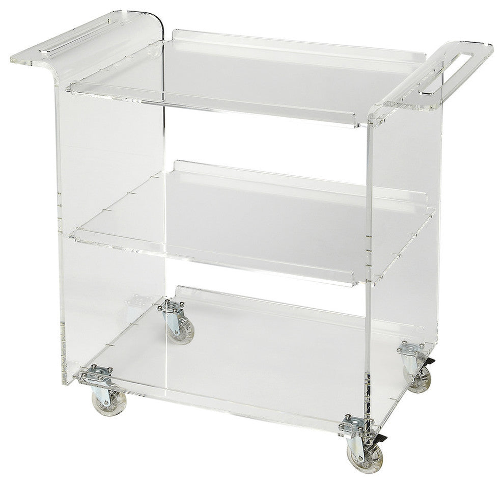 Butler Crystal Clear Acrylic Trolley Server