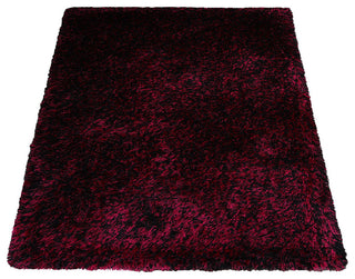 HAND TUFTED SHAG POLYESTER ECO-FRIENDLY AREA RUGS, Violet Black Color, Solid