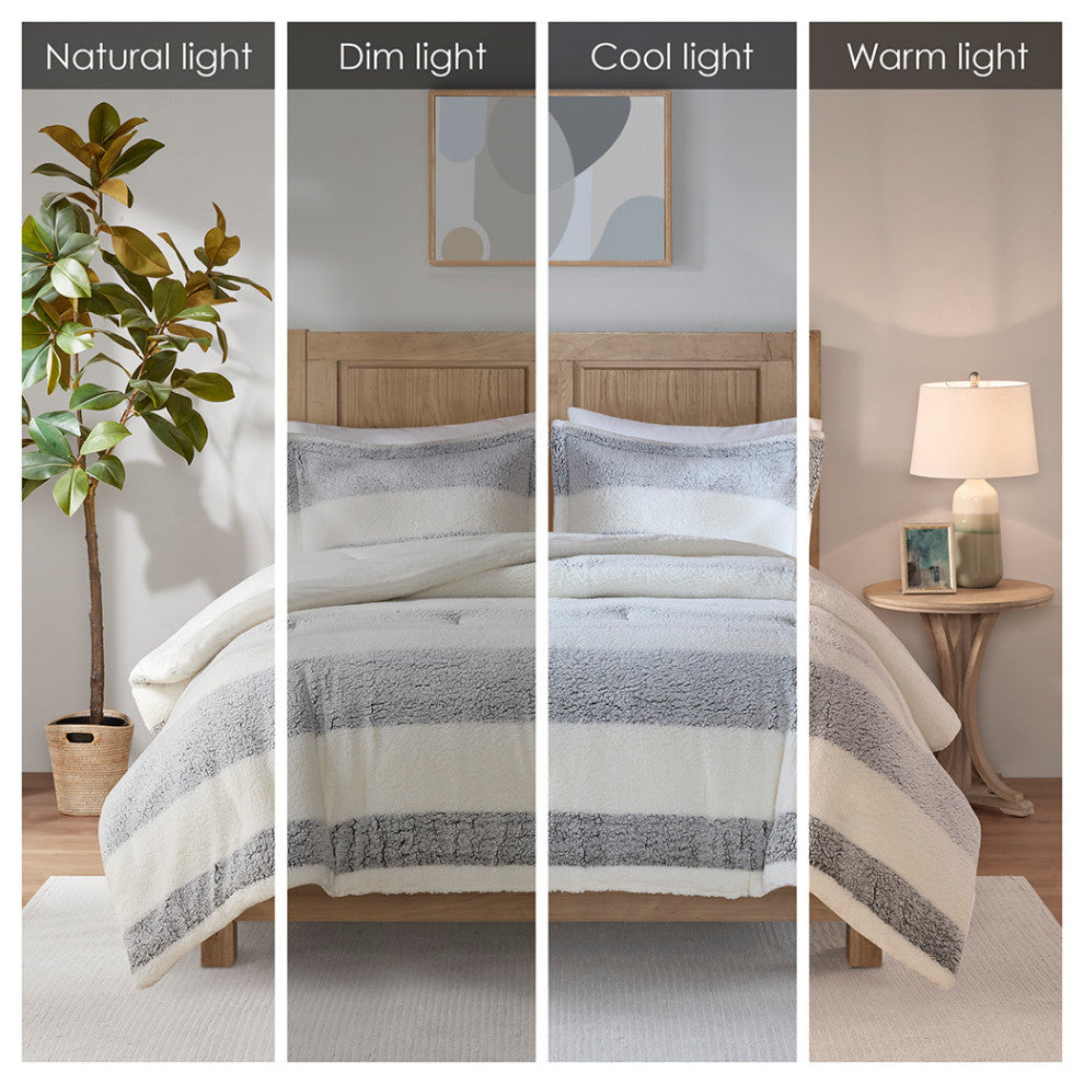 Madison Park Hollis Sherpa Comforter Set