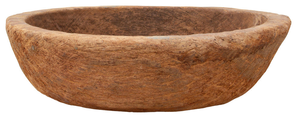Large 19th Century Wood Dough Bowl