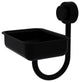 Venus Wall Mount Soap Dish With Groovy Accents, Matte Black