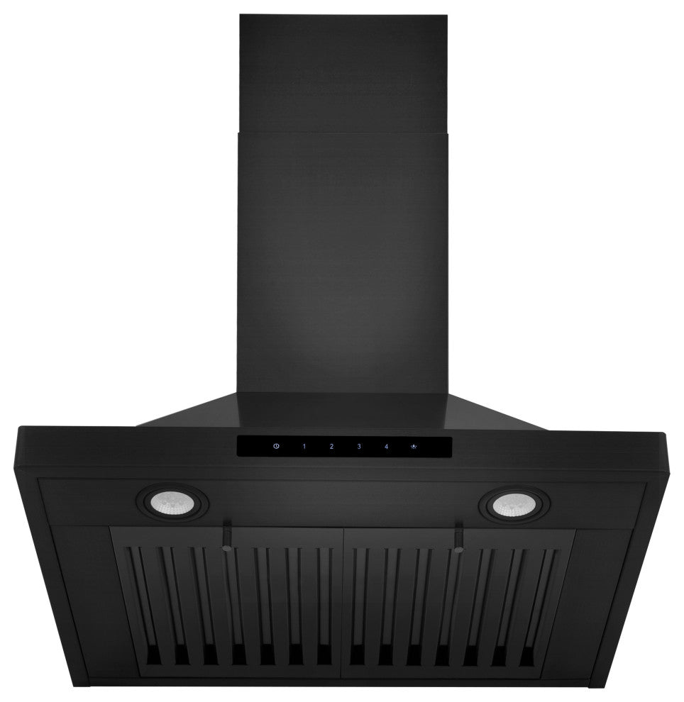 ZLINE 24" Convertible Vent Wall Range Hood in Black Stainless Steel