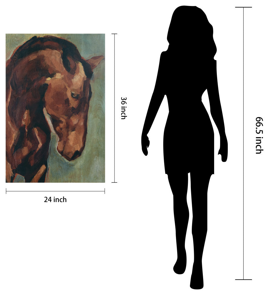 "Thoroughbred" Fine Giclee Printed Directly on Hand Finished Ash Wood Wall Art