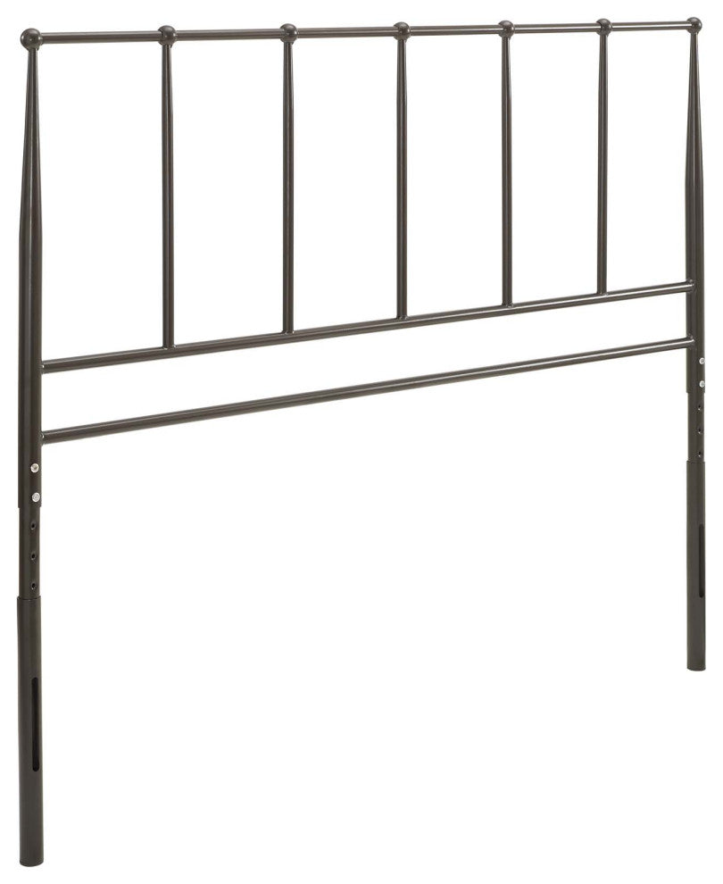 Kiana Queen Metal Stainless Steel Headboard Brown