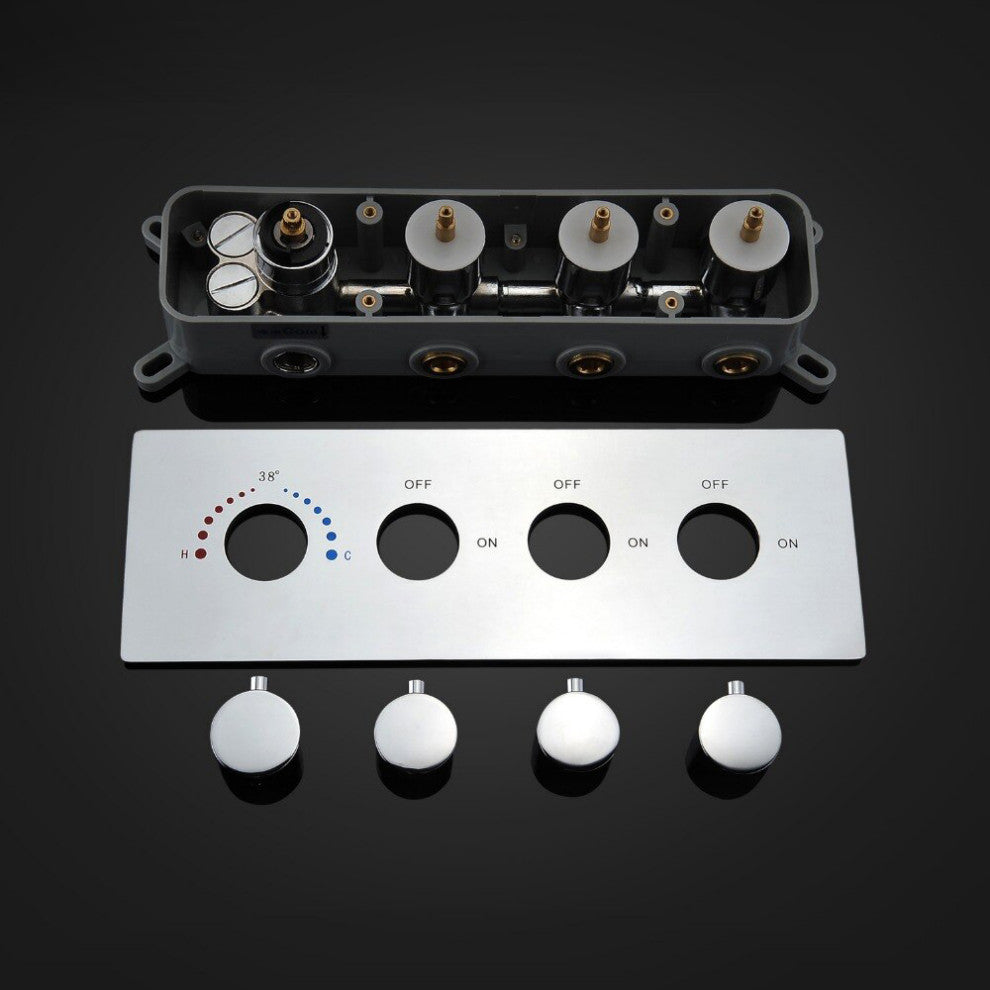 Lecce Luxury Shower System With 6 Round Body Massage Jets