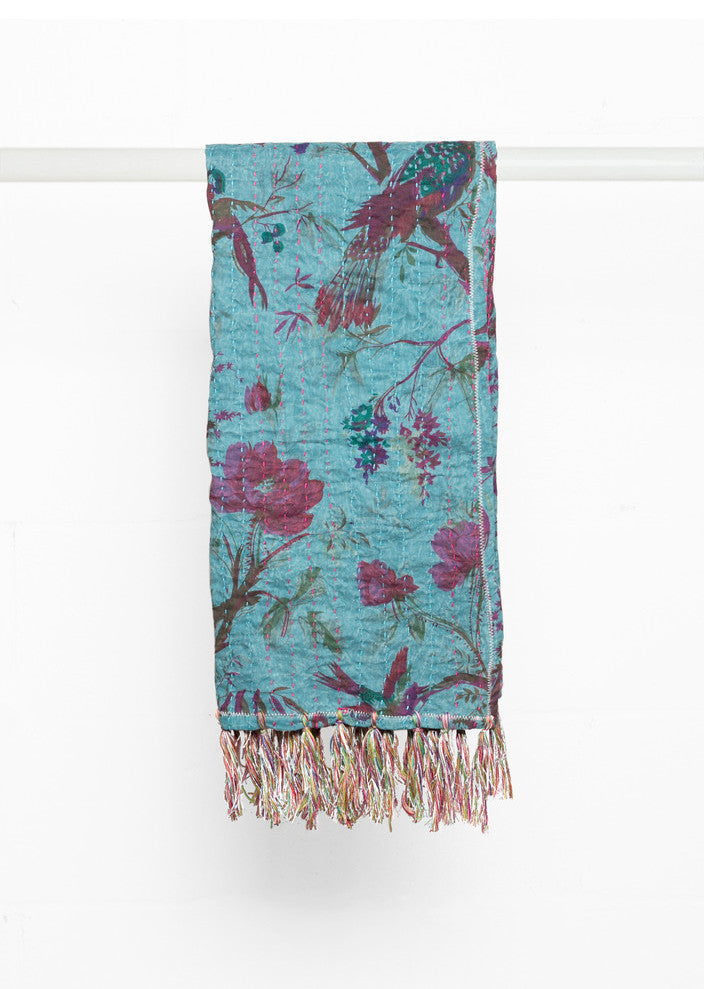 Kantha Cotton Bed Runner, 18"x72"