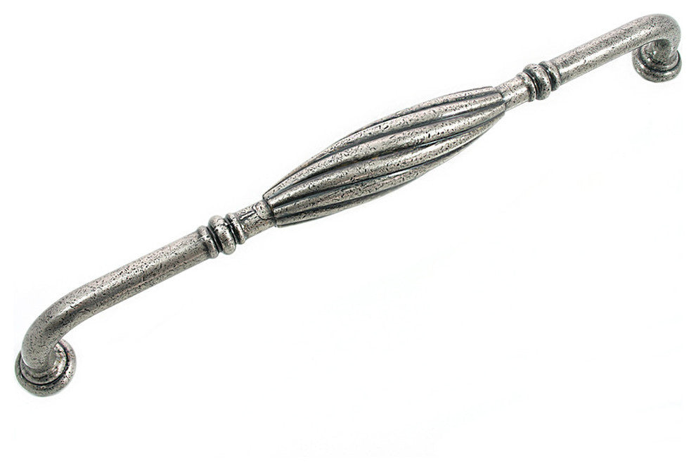 8" Pull - French Twist - Distressed Pewter