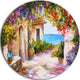 Summer Seascape, Landscape Large Disc Metal Wall Art, 23"