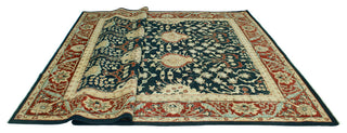Fine Chobi Dubraska Navy/Red-Rust Rug, 8'10x11'10