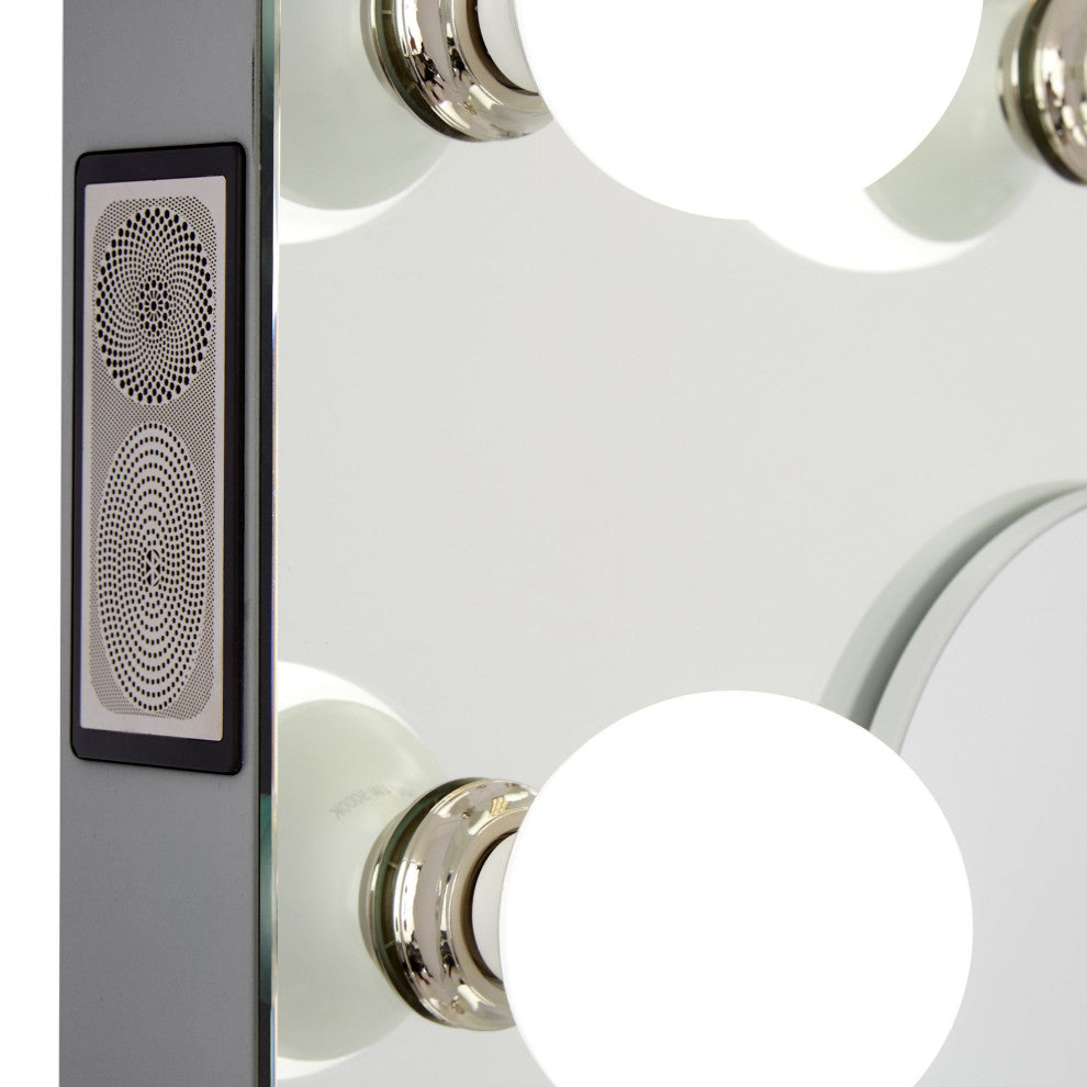 Hollywood Premiere Plus Vanity Mirror, Silver, Bluetooth