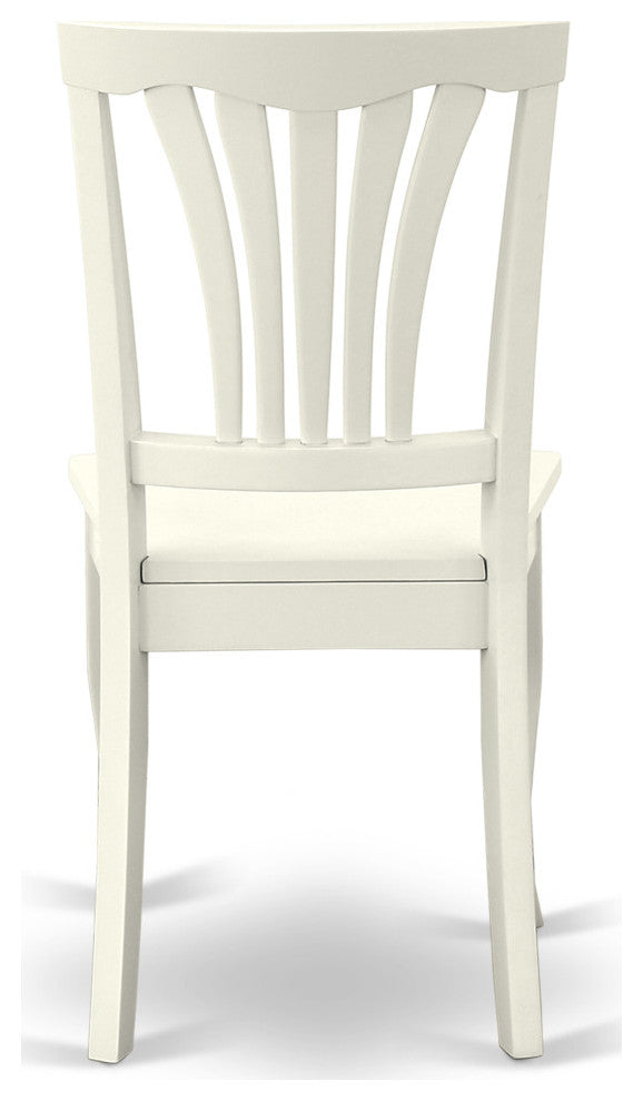 Hlav3-Lwh-W 3Pc Round 42"Table And 2 Vertical Slatted Chairs