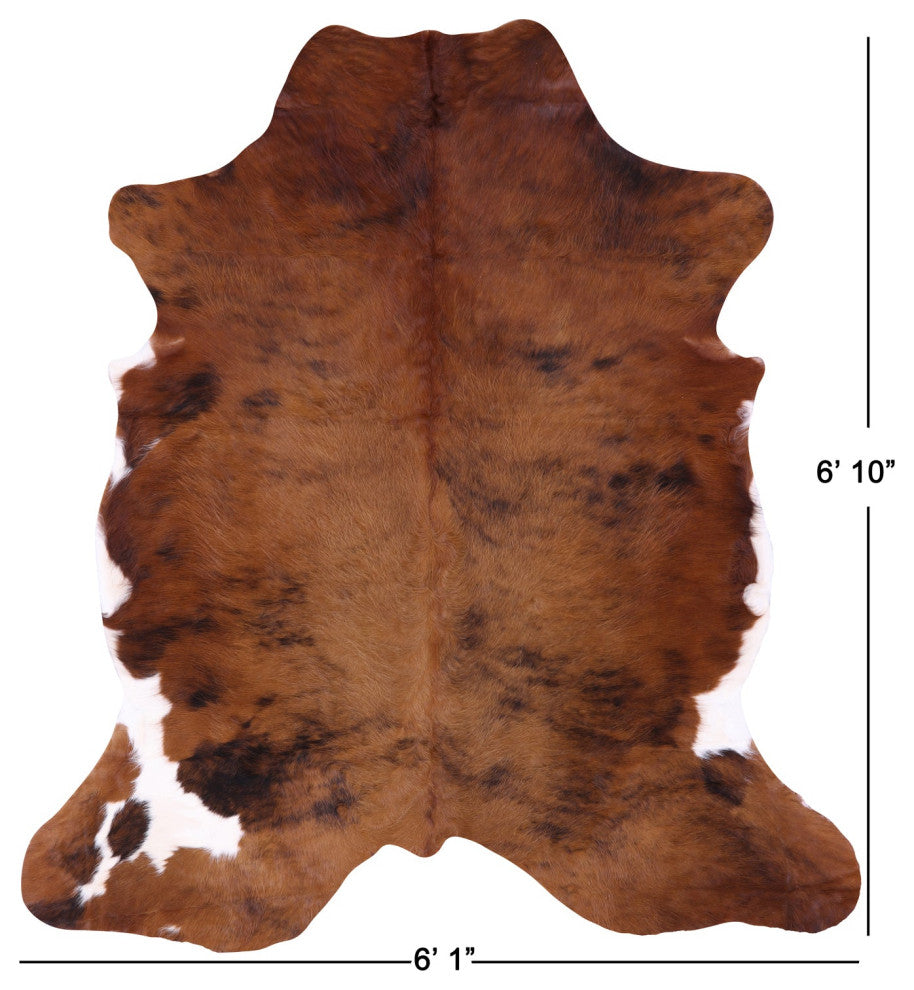 6' 10" X 6' 1" Natural Cowhide Rug C1805