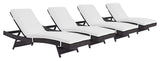 Convene Chaise Outdoor Patio Set of 4 EEI-2429-EXP-WHI-SET