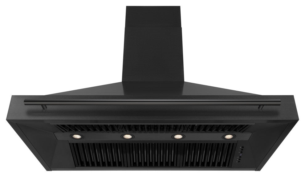 ZLINE 48" Wall Mount Range Hood, Black Stainless Steel, BS655-48-BS