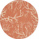 Unique Loom Terracotta Branch Outdoor 6'' Round Rug