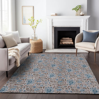 Premium Machine Washable Mayfield AMF660 Mocha 9' x 12' Rug