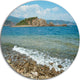 Small Isle Turkey Panorama, Seashore Round Wall Art, 36"