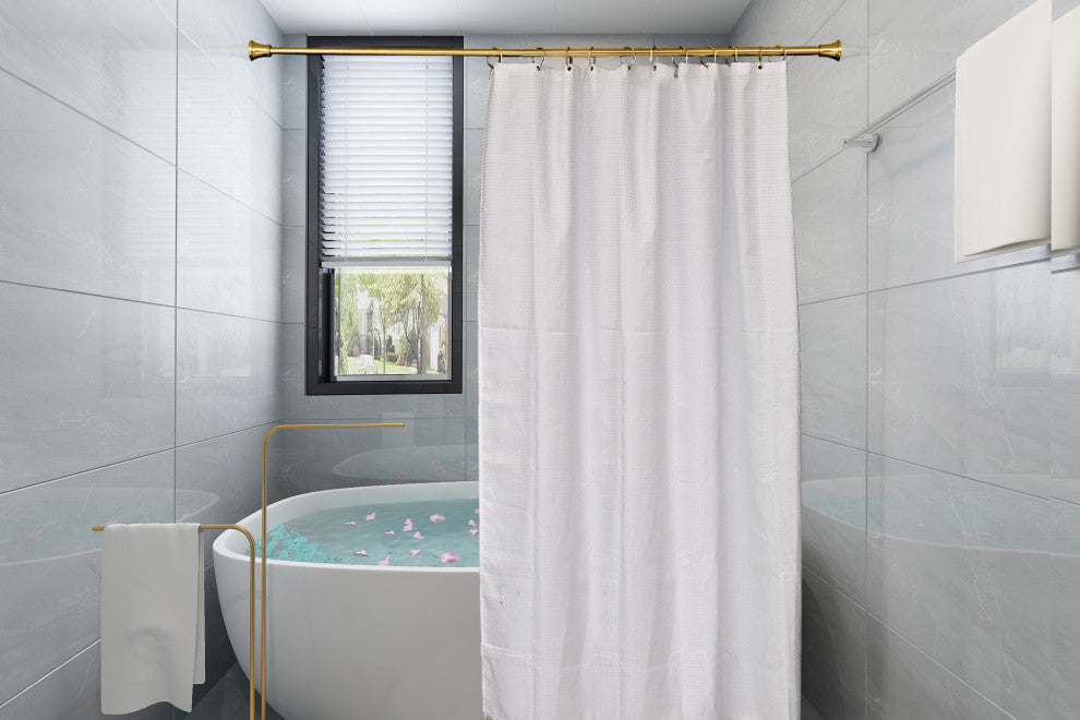Utopia Alley Adjustable 72-Inch Shower Curtain Tension Rod, Gold