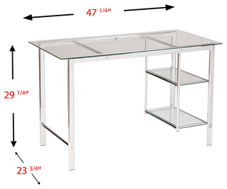 Viktor Chrome/Glass Desk
