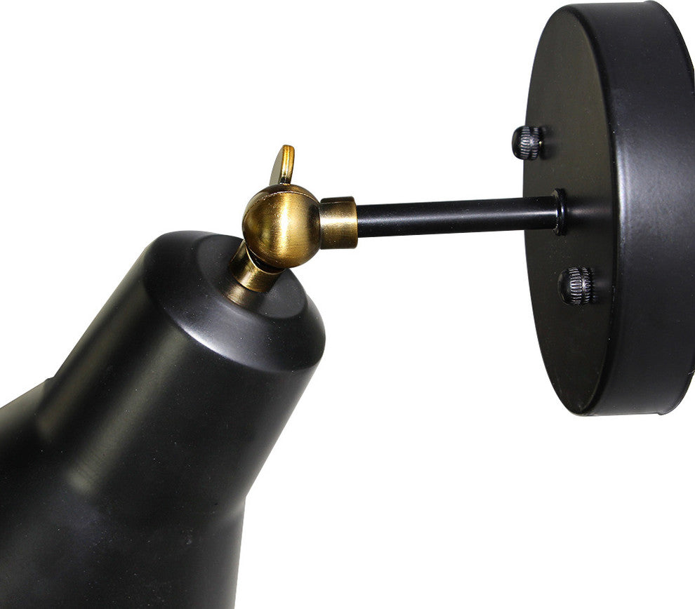 LNC Black Industrial Adjustable Wall Sconce