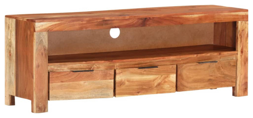 vidaXL TV Stand TV Console Sideboard Media Unit Cupboard Solid Acacia Wood