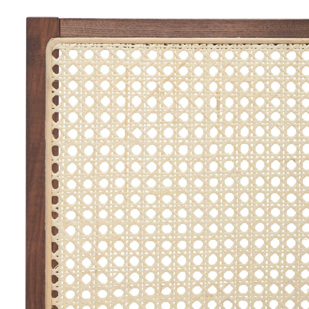 Safavieh Couture Colette Rattan Counter Stool, Walnut/Natural