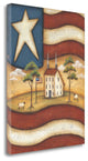 "Folk Flag" By Kim Lewis, Giclee Print on Gallery Wrap Canvas, Ready to Hang