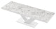 VICTORIA Extendable High Gloss Dining Table, White Venatino/White