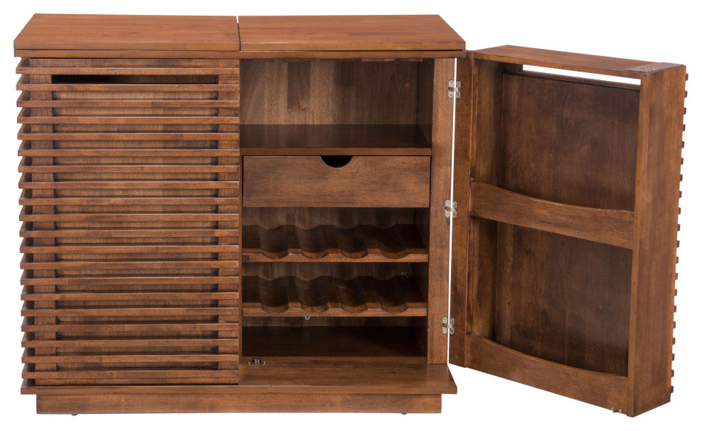 Linea Bar Cabinet Walnut