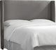 Maxwell Wingback Headboard, Linen Gray, Full