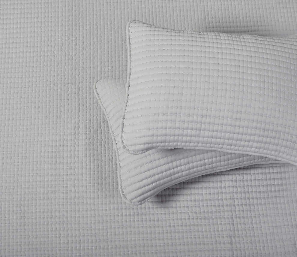 Aurelia 7 Piece Quilt Set, Light Grey, Queen