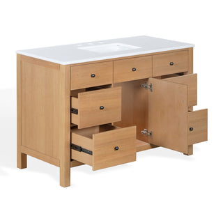 Safavieh Couture Tompkinson Vanity, Natural/White, 48In