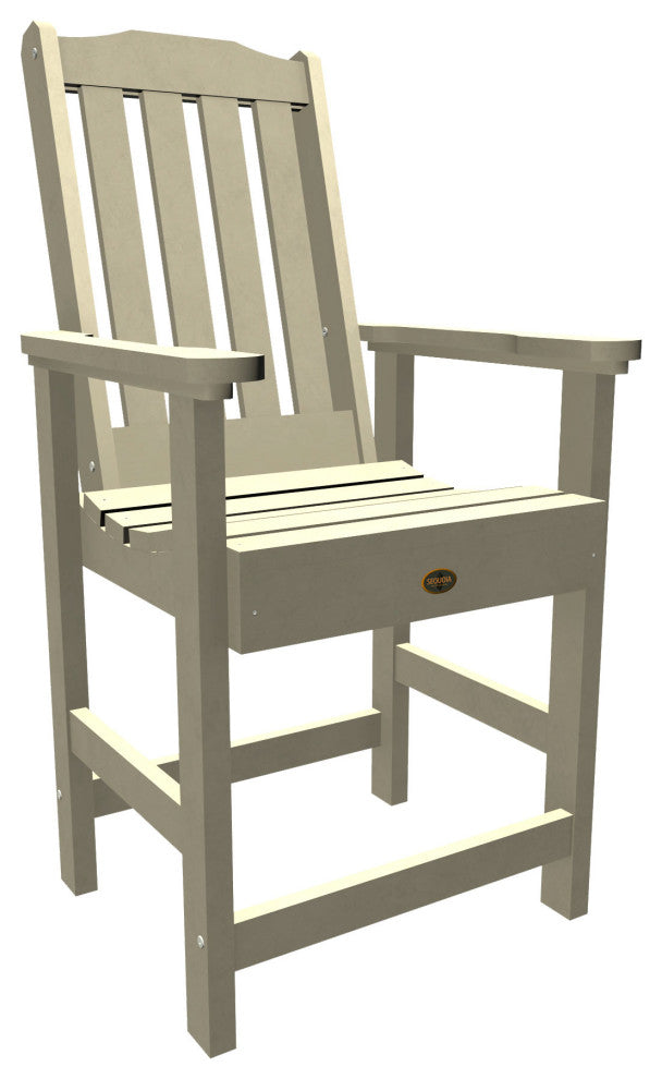 Springville Counter Dining Arm Chair, Weathered Acorn, Whitewash