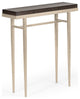 Wick 30" Console Table, Soft Gold Finish, Maple Espresso Accents