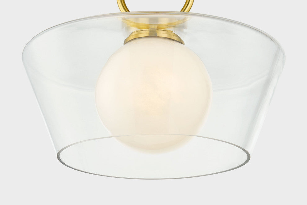 Elmsford 16" Wide Aged Brass Pendant