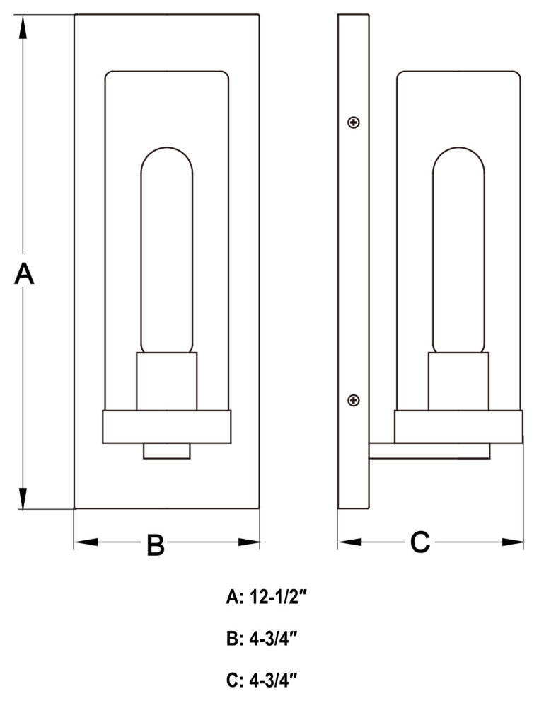 Vaxcel Lighting T0719 Grantley 13" Tall Wall Sconce - Matte Black