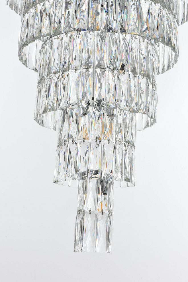 Home Living 41" Rectangular Chandelier, Chrome