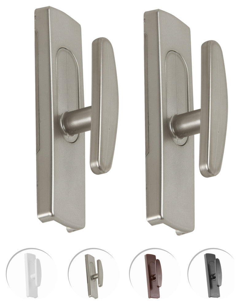 Wall Hooks with Screws, Set of 2, Satin Nickel