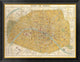 "Gilded Map of Paris" Framed Canvas Giclee by Joannoo, 36x28"