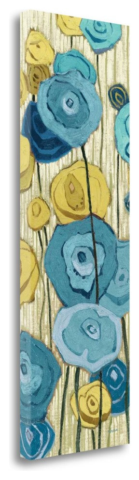 "Lemongrass In Blue Panel II" By Shirley Novak, Giclee on Gallery Wrap Canvas