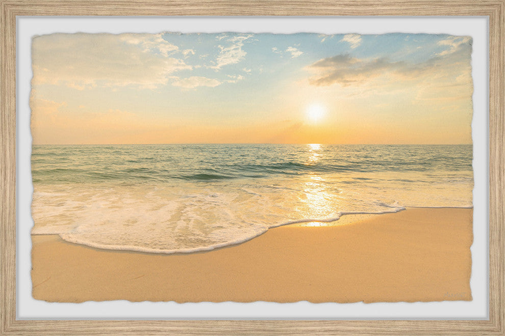 "Breathe in the Sunset" Framed Painting Print, 18x12