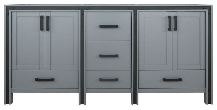 Ziva Transitional Dark Grey 72" Vanity Cabinet Only