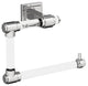 Amerock Glacio Contemporary Towel Ring, Clear/Chrome