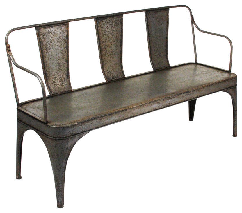 Adrienne Iron Chair, Rustic Zinc