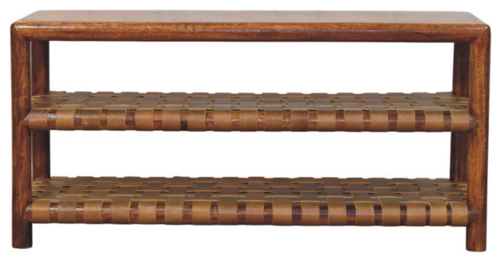 Shoe Rack Regency Woven Chestnut 2 slot Artisan Furniture
