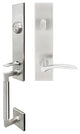 Crest Lever, Tubular Entry Handleset, Left Hand, Satin Stainless Steel